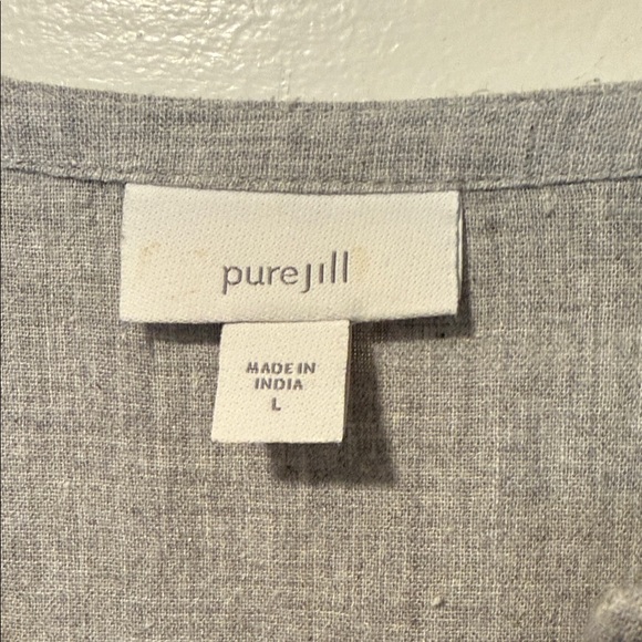 Pure Jill Gray Embroidered Women's Blouse - Picture 2 of 5